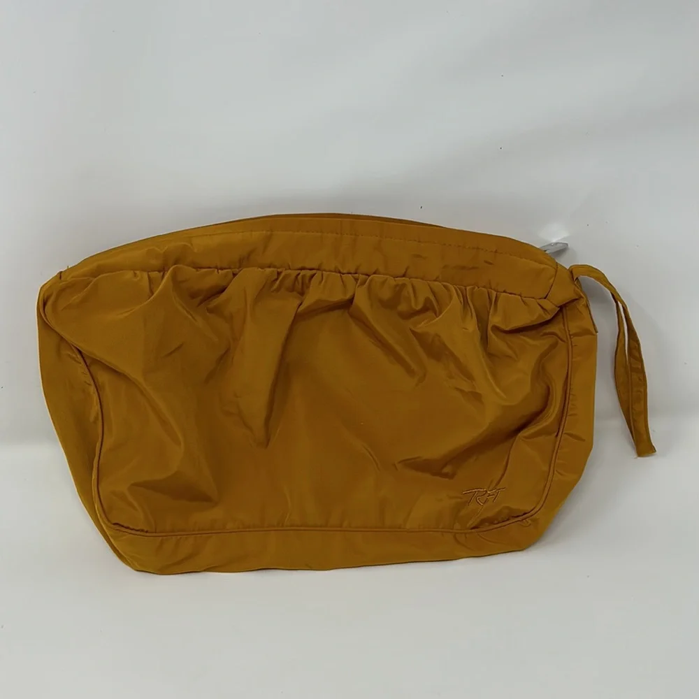 RFT Gold Cosmetic Purse Zip Up Pouch Excellent Condition
